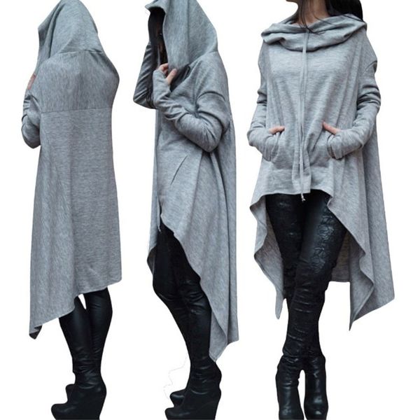 women's knits & tees european and american fashion grey hoodie loose long sleeved cloak solid vest coat xry9, White
women's knits & tees european and american fashion grey hoodie loose long sleeved cloak solid vest coat xry9, White