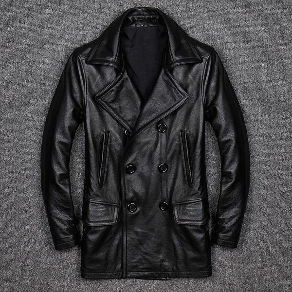 men's leather & faux mens windbreaker long 100% cow collar business men jacket natural high-quality coat h7112, Black
men's leather & faux mens windbreaker long 100% cow collar business men jacket natural high-quality coat h7112, Black