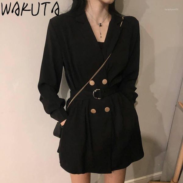 women blazer sashes double-breasted female suit jacket long sleeve bandage femme 2021 spring and fall office lady women's suits & blaze, White;black
women blazer sashes double-breasted female suit jacket long sleeve bandage femme 2021 spring and fall office lady women's suits & blaze, White;black