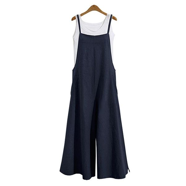 women's jumpsuits & rompers 2021 summer women casual solid strap wide leg pants pockets romper dunveralls loosegaree bib o cotton linen, Black;white
women's jumpsuits & rompers 2021 summer women casual solid strap wide leg pants pockets romper dunveralls loosegaree bib o cotton linen, Black;white