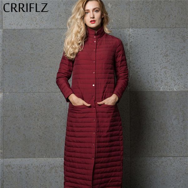 crriflz long thin down jacket women 90% white duck stand collar single breasted autumn winter warm parkas outwear 210520, Black
crriflz long thin down jacket women 90% white duck stand collar single breasted autumn winter warm parkas outwear 210520, Black