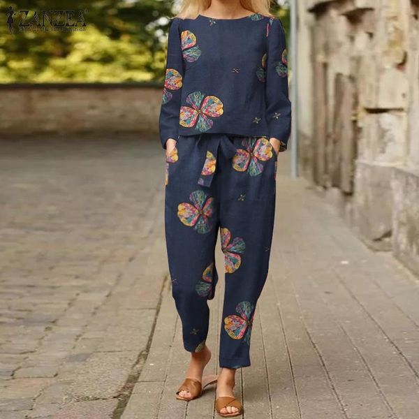 women's two piece pants 2pc autumn matching sets women vintage long sleeve floral printed pant casual elastic waist trousers retro bl, White
women's two piece pants 2pc autumn matching sets women vintage long sleeve floral printed pant casual elastic waist trousers retro bl, White