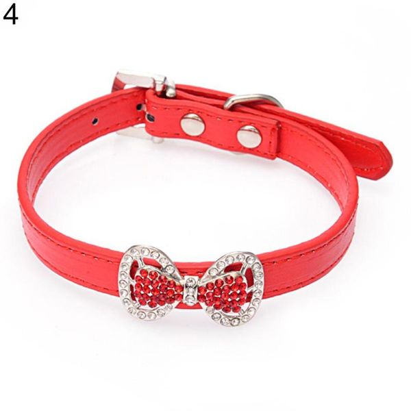 cute faux leather rhinestone adjustable buckle bowknot pet cat puppy dog collar collars & leashes
cute faux leather rhinestone adjustable buckle bowknot pet cat puppy dog collar collars & leashes