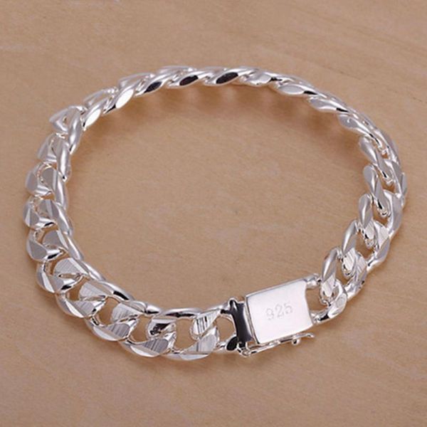 link, chain men's bracelets silver color alloy curb cuban link for men women simple classic jewelry, Black
link, chain men's bracelets silver color alloy curb cuban link for men women simple classic jewelry, Black