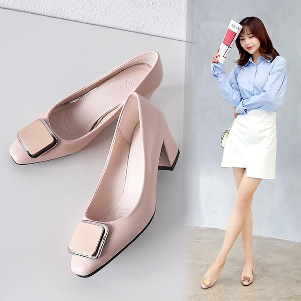 dress shoes women single 2021 wild thick heel high scoop square buckle work tide wedding heels, Black
dress shoes women single 2021 wild thick heel high scoop square buckle work tide wedding heels, Black