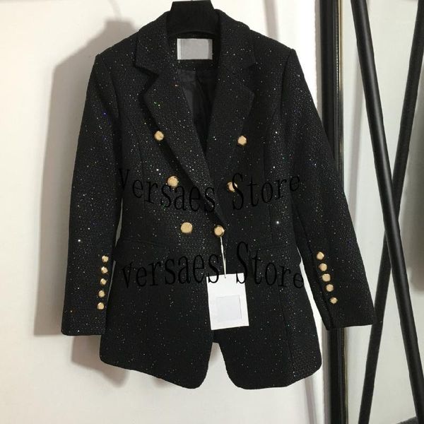 women's suits & blazers 2021luxury design fashion double breasted suit coat temperament sequin tweed long sleeved, White;black
women's suits & blazers 2021luxury design fashion double breasted suit coat temperament sequin tweed long sleeved, White;black