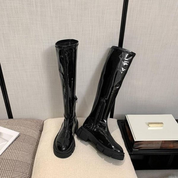 boots ladies 2021 autumn and winter thin patent leather british style knight women's shoes thick-soled, Black
boots ladies 2021 autumn and winter thin patent leather british style knight women's shoes thick-soled, Black