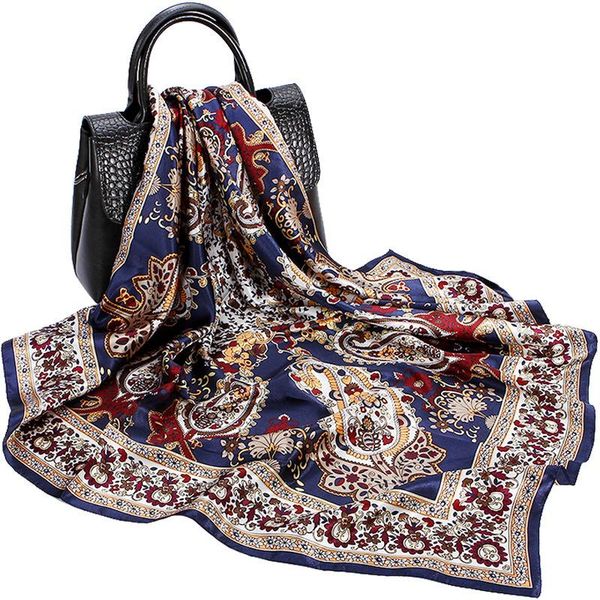 scarves silk scarf women 90*90cm square head ladies shawl wrap muffler pareo bandanna female chiffon hijab, Blue;gray
scarves silk scarf women 90*90cm square head ladies shawl wrap muffler pareo bandanna female chiffon hijab, Blue;gray