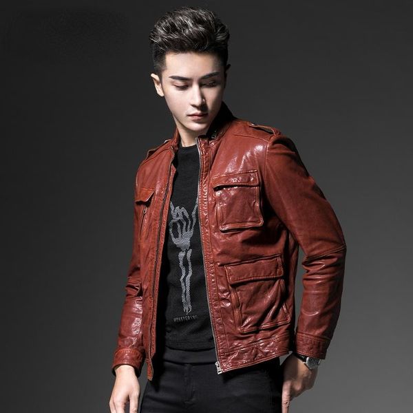 men's leather & faux 2021 autumn 100% genuine sheepskin jackets fashion black motorcycle and biker jacket for men jaqueta masculina gmm
men's leather & faux 2021 autumn 100% genuine sheepskin jackets fashion black motorcycle and biker jacket for men jaqueta masculina gmm