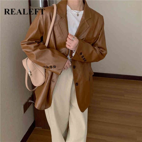 autumn winter pu faux leather women's jacket single breasted loose biker coat vintage female outwear ladies 210428, Black
autumn winter pu faux leather women's jacket single breasted loose biker coat vintage female outwear ladies 210428, Black