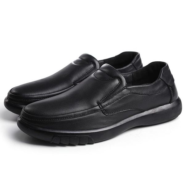slip on men hiking footwears thick heel loafer genuine leather boat shoes cool design elders flats z394 dress, Black
slip on men hiking footwears thick heel loafer genuine leather boat shoes cool design elders flats z394 dress, Black