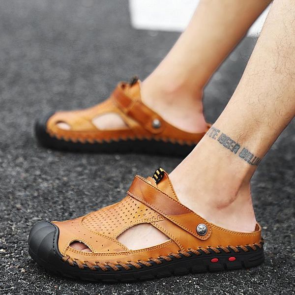 sandals 2021 summer men's shoes baotou driving leather casual hollow hole wear wild dual-use, Black
sandals 2021 summer men's shoes baotou driving leather casual hollow hole wear wild dual-use, Black