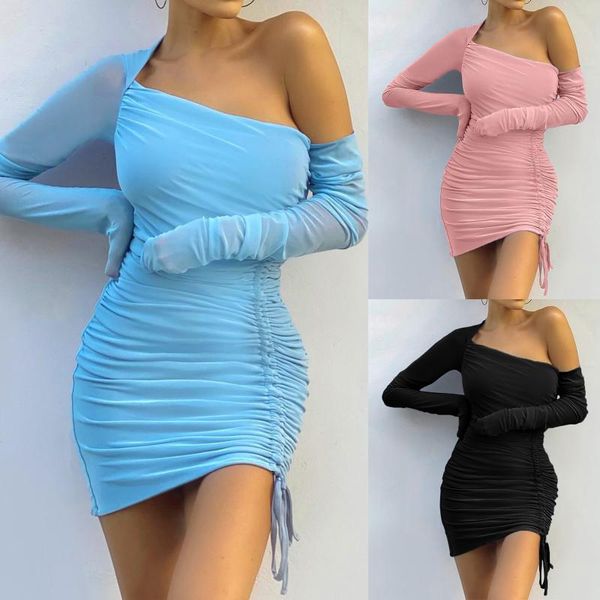 casual dresses women summer solid color asymmetrical full knee-length mesh slanted shoulder off-the-shoulder perspective pleated dress, Black;gray
casual dresses women summer solid color asymmetrical full knee-length mesh slanted shoulder off-the-shoulder perspective pleated dress, Black;gray