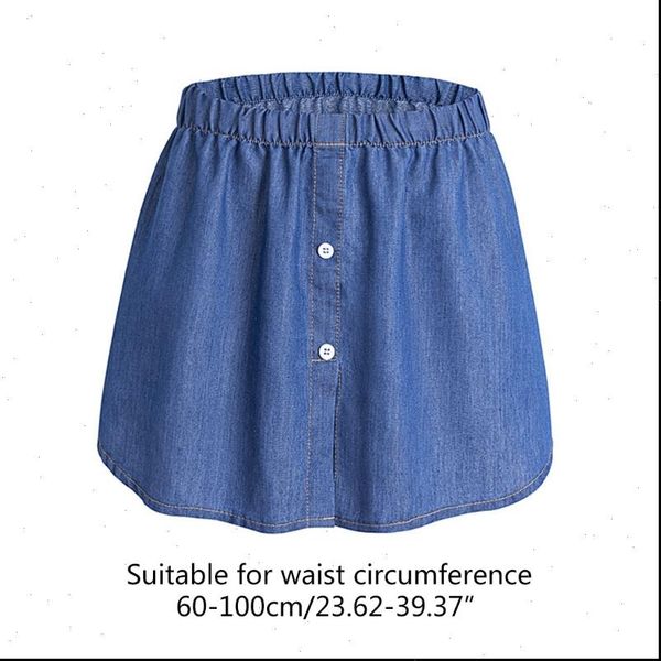 denim false hem layering women skirt fake lower sweep half shirt extenders y1ac, Black
denim false hem layering women skirt fake lower sweep half shirt extenders y1ac, Black