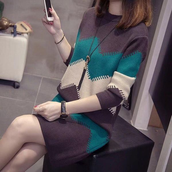 4xl women long sweater for winter 2021 loose knitting plus size thick warm fashion office lady female women's sweaters, White;black
4xl women long sweater for winter 2021 loose knitting plus size thick warm fashion office lady female women's sweaters, White;black
