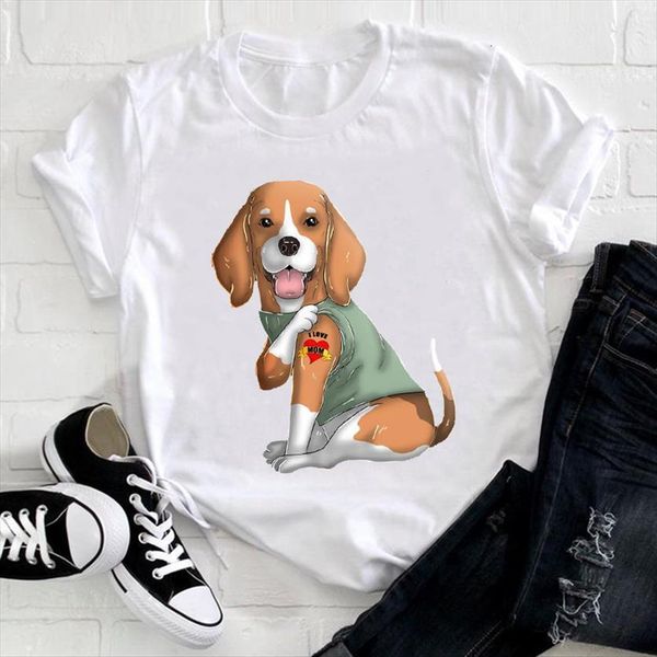 cute dog mom trend style womens t shirts funny kawaii 90s cartoon animal clothes print tee ladies graphic female, White
cute dog mom trend style womens t shirts funny kawaii 90s cartoon animal clothes print tee ladies graphic female, White