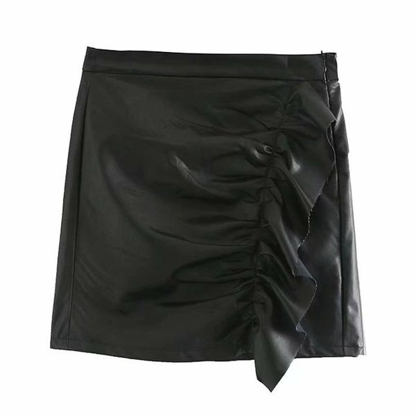 skirts harada pu leather women fashion solid high imitation skirt elegant ruffles mini female ladies jx, Black
skirts harada pu leather women fashion solid high imitation skirt elegant ruffles mini female ladies jx, Black