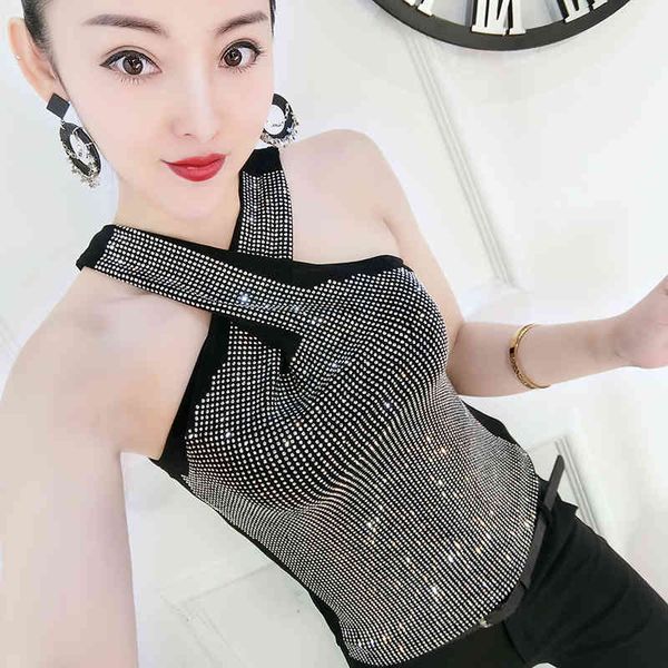 camis summer tank women's halter drill diamond outer wear sleeveless shirt ladies sext, White
camis summer tank women's halter drill diamond outer wear sleeveless shirt ladies sext, White