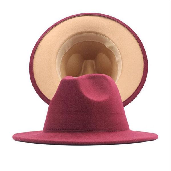 wide brim hats winter women solid patchwork two different color men cap panama casual hat trilby fedoras, Blue;gray
wide brim hats winter women solid patchwork two different color men cap panama casual hat trilby fedoras, Blue;gray