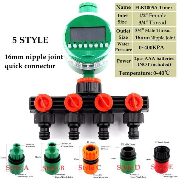watering equipments 4-way irrigation timer sets electronic lcd display garden time controller water with fast connectors
watering equipments 4-way irrigation timer sets electronic lcd display garden time controller water with fast connectors