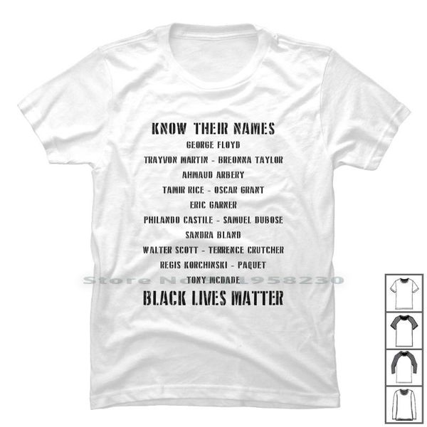 men's t-shirts know their names-black lives matter-black design t shirt 100% cotton black matter activist protest, White;black
men's t-shirts know their names-black lives matter-black design t shirt 100% cotton black matter activist protest, White;black