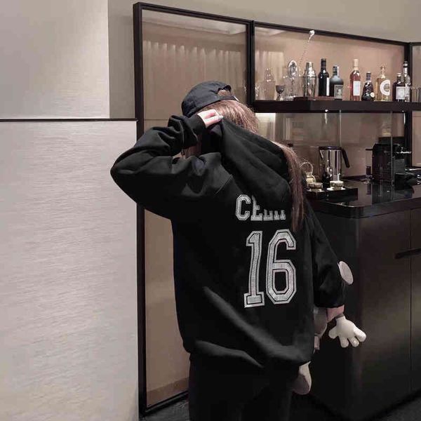 women's hoodies & sweatshirts autumn and winter couple's high-density lock embroidered letters long sleeve hooded cardigan sweater, Black
women's hoodies & sweatshirts autumn and winter couple's high-density lock embroidered letters long sleeve hooded cardigan sweater, Black