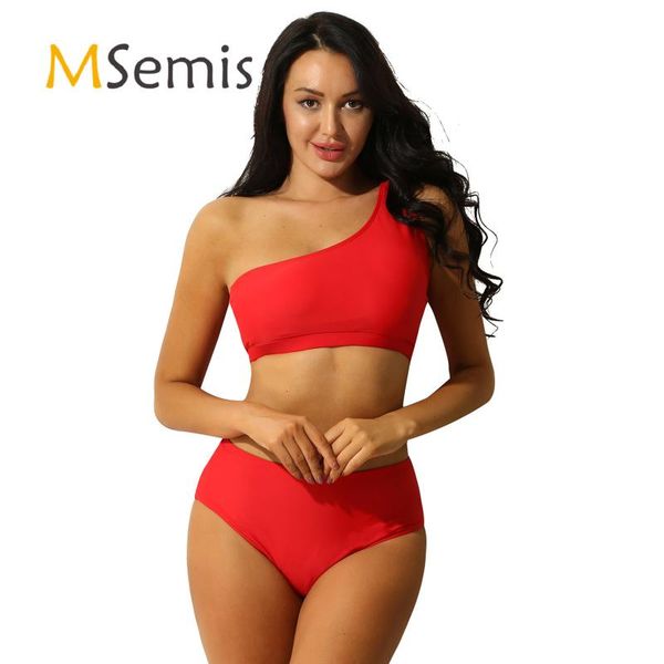 women bikini set swimwear 2 piece one shoulder removeable pads swimsuit bra with high waist triangle briefs bathing suit one-piece suits
women bikini set swimwear 2 piece one shoulder removeable pads swimsuit bra with high waist triangle briefs bathing suit one-piece suits