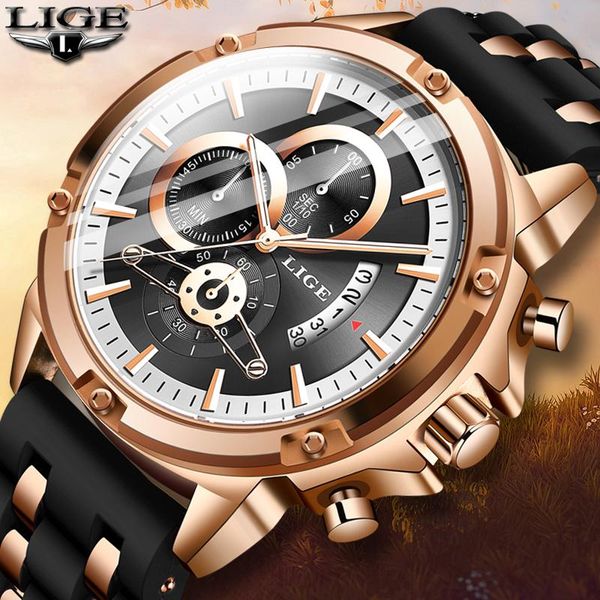 wristwatches lige men watch silicone strap quartz clock fashion casual chronograph wristwatch male sport military, Slivery;brown
wristwatches lige men watch silicone strap quartz clock fashion casual chronograph wristwatch male sport military, Slivery;brown