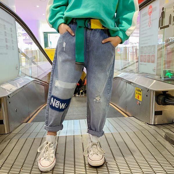 trend girls pants casual jeans with belt broken hole harem pants patch denim pants kids ripped jeans for girls trousers hip hop, White
trend girls pants casual jeans with belt broken hole harem pants patch denim pants kids ripped jeans for girls trousers hip hop, White