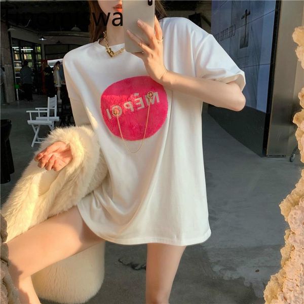 tinomiswa korean loose bottoming tshirt printed chain short sleeve t-shirt women cotton fashion tees women's, White
tinomiswa korean loose bottoming tshirt printed chain short sleeve t-shirt women cotton fashion tees women's, White