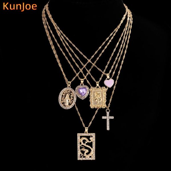 pendant necklaces kunjoe 6 pcs/set retro drange dragon rose flower heart necklace simple cross multilayer rhinestone for women, Silver
pendant necklaces kunjoe 6 pcs/set retro drange dragon rose flower heart necklace simple cross multilayer rhinestone for women, Silver