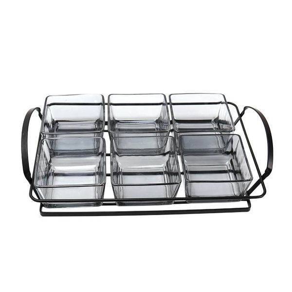 dishes & plates transparent crystal glass plate square dessert bowl living room household fruit snack platter modern nut black metal rack
dishes & plates transparent crystal glass plate square dessert bowl living room household fruit snack platter modern nut black metal rack