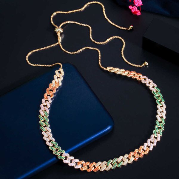 cww zircon women's cubic zircon necklace, adjustable waist, micro pebble, cuban chain, flash, punk hip hop jewelry cp081 q0809, Silver
cww zircon women's cubic zircon necklace, adjustable waist, micro pebble, cuban chain, flash, punk hip hop jewelry cp081 q0809, Silver