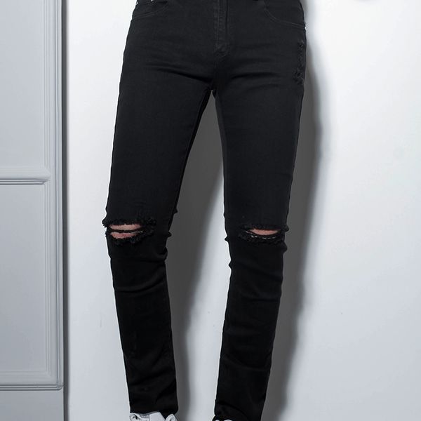 jean europe and the united states high street knife wormhole denim of black men retro stretch thin feet beggar tattered pants wdf7, Blue
jean europe and the united states high street knife wormhole denim of black men retro stretch thin feet beggar tattered pants wdf7, Blue