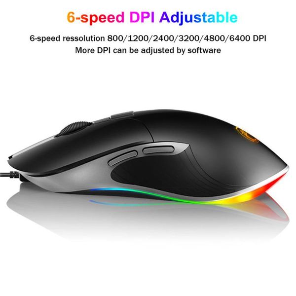 high configuration computer mouse 6 speed 6400 dpi adjustable wired gaming button usb gamer mice optical accessory
high configuration computer mouse 6 speed 6400 dpi adjustable wired gaming button usb gamer mice optical accessory