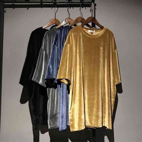 summer new oversize women t shirt fashion solid velvet o neck t shirts female o neck streetwear tee 210324, White
summer new oversize women t shirt fashion solid velvet o neck t shirts female o neck streetwear tee 210324, White