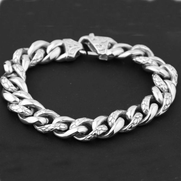 new fashion mens womens silver color/gold 316l stainless steel curb cuban link chain flower button bracelet 13mm 22cm, Black
new fashion mens womens silver color/gold 316l stainless steel curb cuban link chain flower button bracelet 13mm 22cm, Black