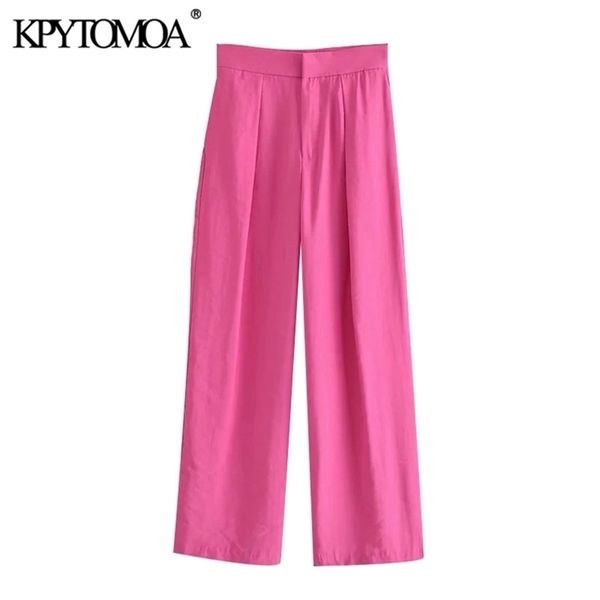 kpytomoa women chic fashion side pockets wide leg pants vintage high waist zipper fly female trousers mujer 210915, Black;white
kpytomoa women chic fashion side pockets wide leg pants vintage high waist zipper fly female trousers mujer 210915, Black;white