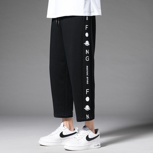 men's pants summer korean fashion loose casual sports male trousers print ankle drop rpko, Black
men's pants summer korean fashion loose casual sports male trousers print ankle drop rpko, Black