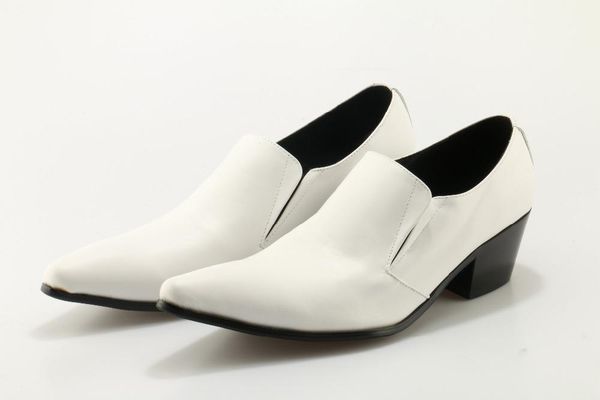 dress shoes western white leather italian man high heels pointed toe wedding loafers size 12, Black
dress shoes western white leather italian man high heels pointed toe wedding loafers size 12, Black