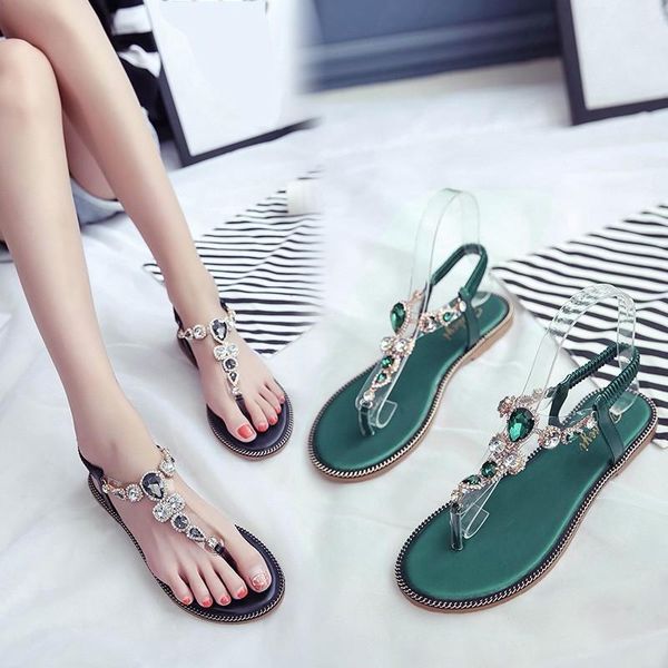 sandals ladies ethnic style thick bottom toe bohemian rhinestone beach shoes flip-flops women, Black
sandals ladies ethnic style thick bottom toe bohemian rhinestone beach shoes flip-flops women, Black