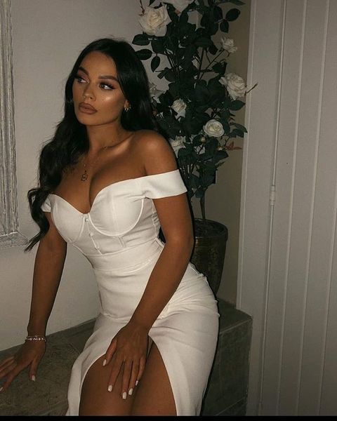dress white slash neck knee length bodycon rayon bandage elegant evening party dress vestidos, Black;gray
dress white slash neck knee length bodycon rayon bandage elegant evening party dress vestidos, Black;gray