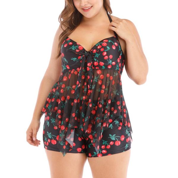large code fashion women casual summer swimsuit, cherry printed backless irregular +high waist shorts women's swimwear, White;black
large code fashion women casual summer swimsuit, cherry printed backless irregular +high waist shorts women's swimwear, White;black