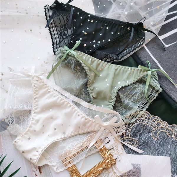 women's panties star for girl japanese bow chiffon lace cute lingerie low waist underwear seamless transparent briefs, Black;pink
women's panties star for girl japanese bow chiffon lace cute lingerie low waist underwear seamless transparent briefs, Black;pink