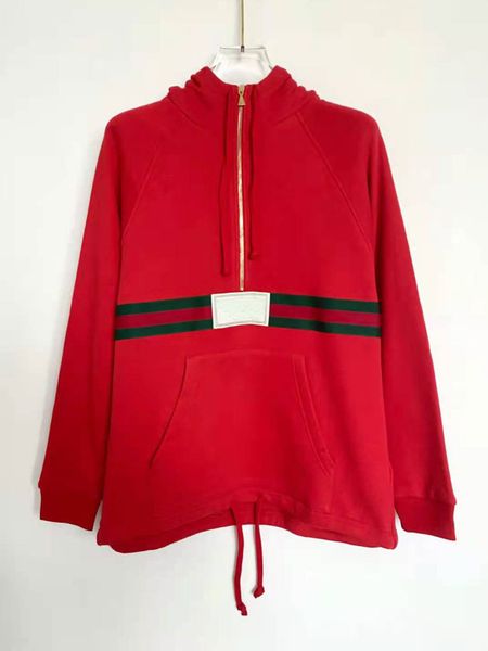 Early spring 2020 new simple red and green stripe stitching color contrast sticker letter half zipper Hoodie, Black
Early spring 2020 new simple red and green stripe stitching color contrast sticker letter half zipper Hoodie, Black