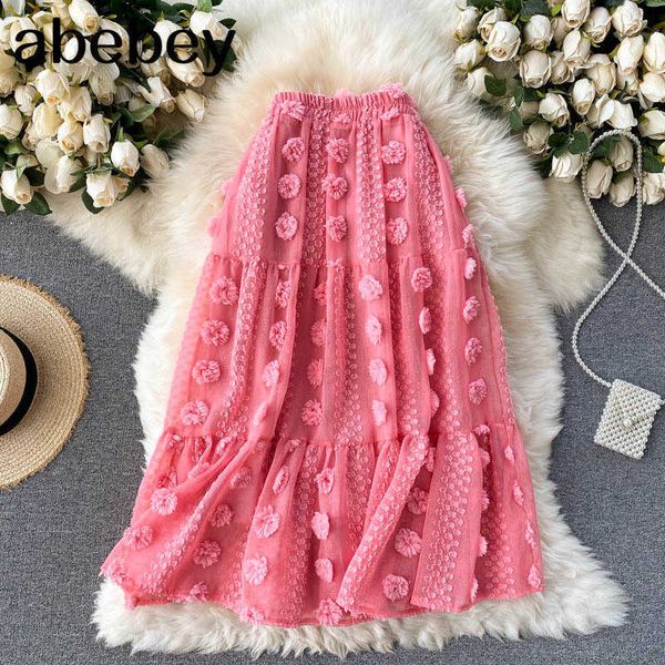 design three-dimensional dot skirts women elegant solid korean a-line skirt summer casual loose high waist midi skirt 210715, Black
design three-dimensional dot skirts women elegant solid korean a-line skirt summer casual loose high waist midi skirt 210715, Black