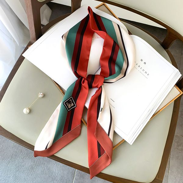 scarves women classic stripe silk bag strap scarf bandeaux headwear narrow long ribbon 15x150cm, Blue;gray
scarves women classic stripe silk bag strap scarf bandeaux headwear narrow long ribbon 15x150cm, Blue;gray