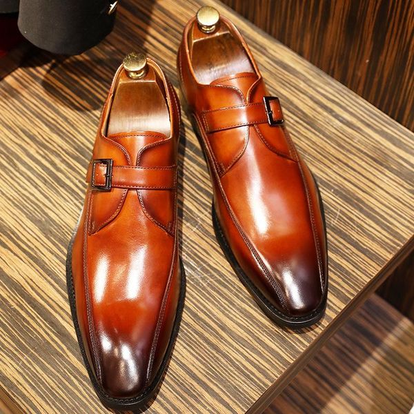 dress shoes desai brand genuine leather monk men handmade business shoe men's formal wear wedding with buckle strap, Black
dress shoes desai brand genuine leather monk men handmade business shoe men's formal wear wedding with buckle strap, Black
