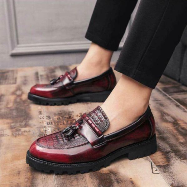 men's pu red retro tassel loafers low heel round toe non-slip comfortable fashion classic all-match business casual shoes 5ke006 dress, Black
men's pu red retro tassel loafers low heel round toe non-slip comfortable fashion classic all-match business casual shoes 5ke006 dress, Black