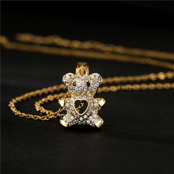 aogu 18k genuine gold plated copper micro inlaid jewelry lovely bear hollow out love pendant necklace, Silver
aogu 18k genuine gold plated copper micro inlaid jewelry lovely bear hollow out love pendant necklace, Silver
